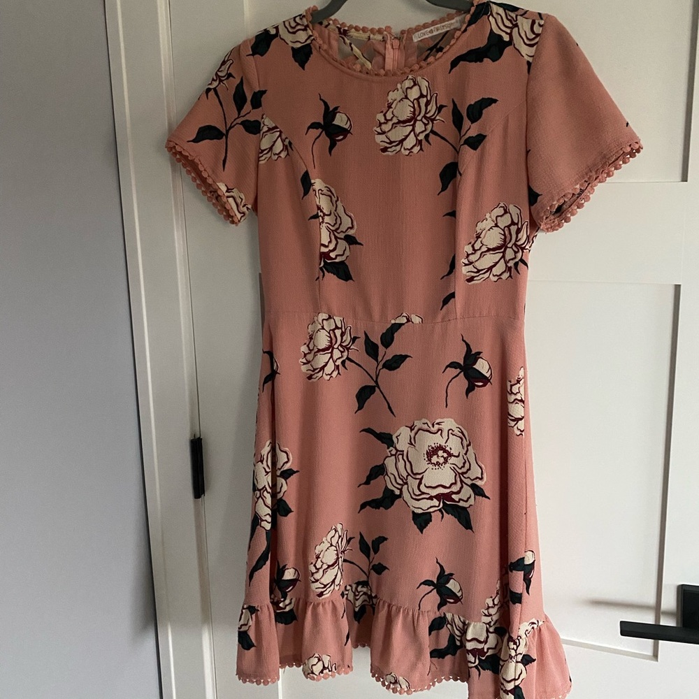 Pink floral dress